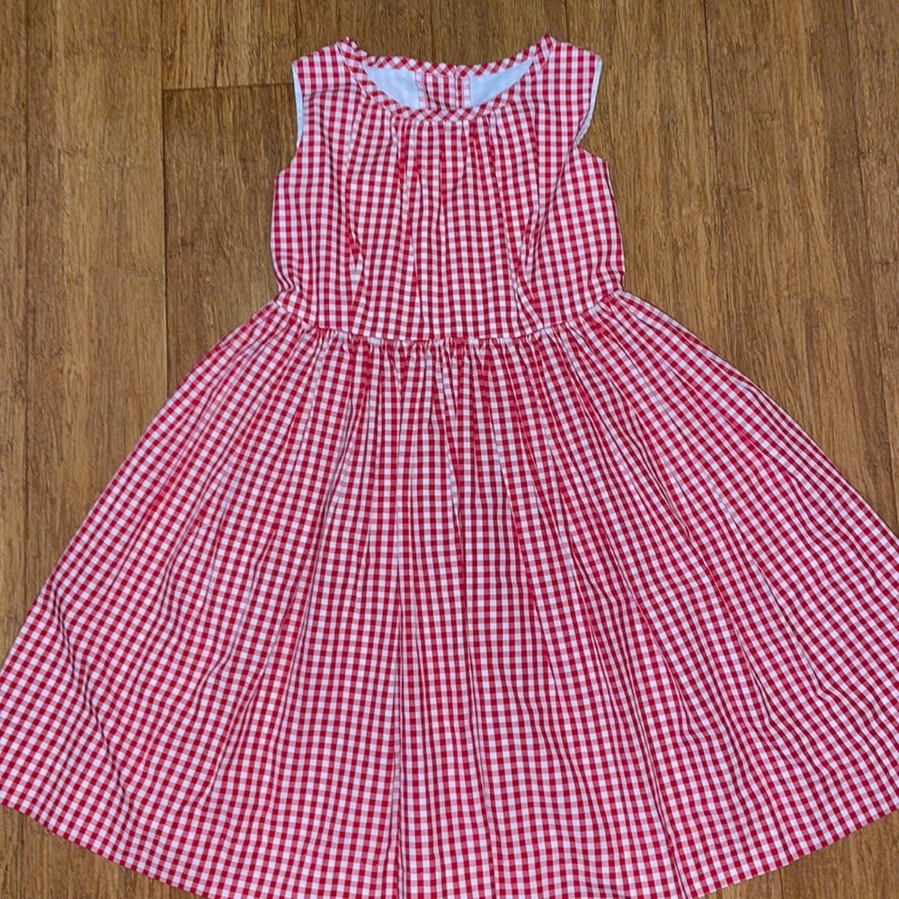 Kayce Hughes red checkered dress NWOT size 6